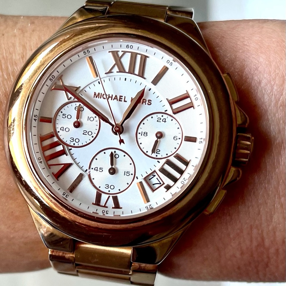 Rose Gold MICHAEL KORS Watch, White face